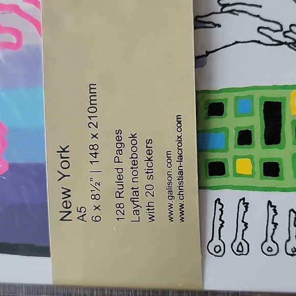 Authentic Christian Lacroix Paris A5 Notebook - Picture 5 of 6